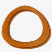 Pair of Triangular Wooden Bag Handles - Natural