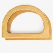 Pair of semicircular Wooden Bag Handles - Natural
