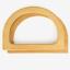 Pair of semicircular Wooden Bag Handles - Natural