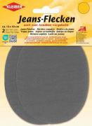Oval-shaped Jeans Patches - Grey