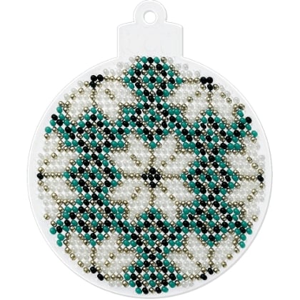 Christmas ball - Snowflakes in green