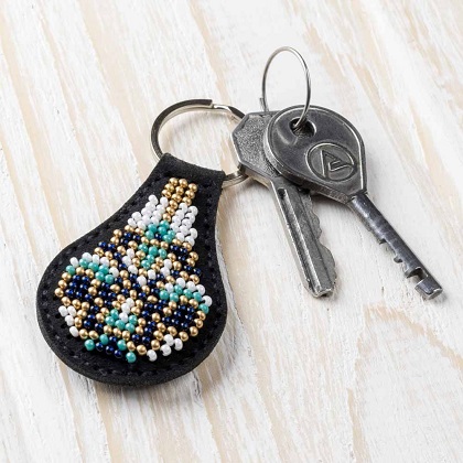 Key ring - Blue Flower