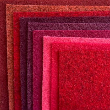 Felt Pack Velours Rubis 15x15cm.