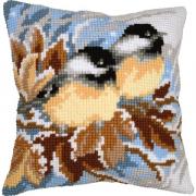 Cushion - Chickadees in winter