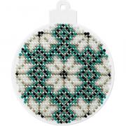Christmas ball - Snowflakes in green