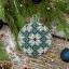 Christmas ball - Snowflakes in green