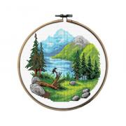 Mountain landscape with lake