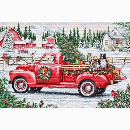 Red Christmas Truck