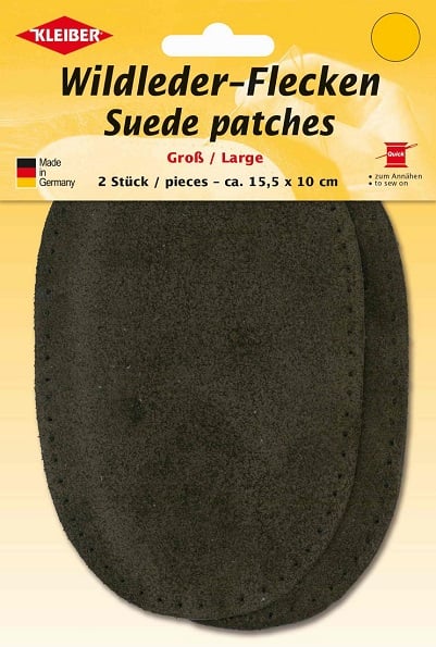 Suede Patches, large - Dark Brown