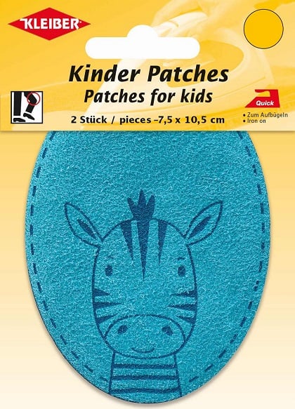 Velour Imitation Leather Patches - Zebra