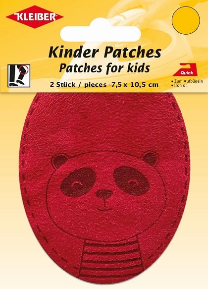 Velour Imitation Leather Patches - Panda