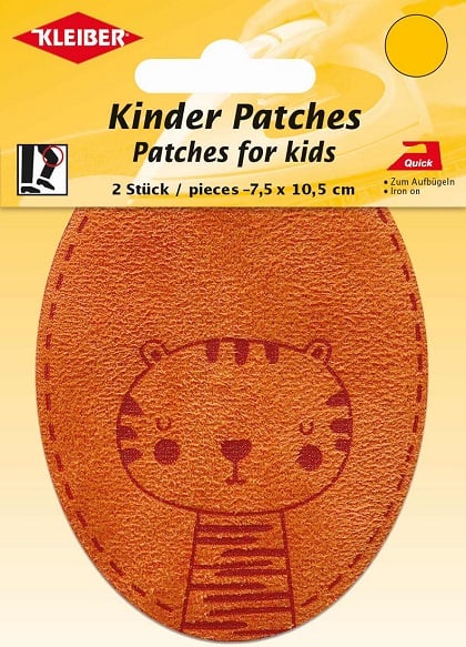 Velour Imitation Leather Patches - Tiger