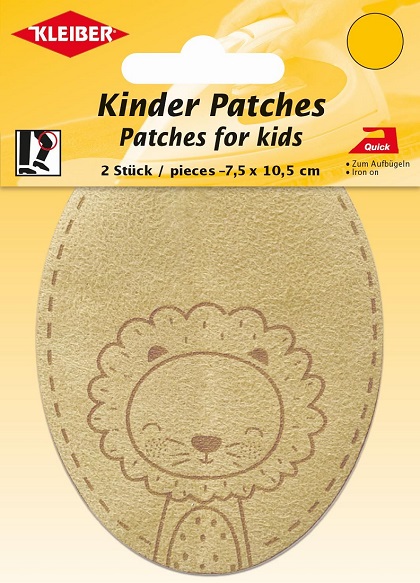Velour Imitation Leather Patches - Lion