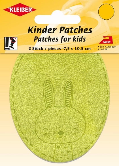 Velour Imitation Leather Patches - Rabbit