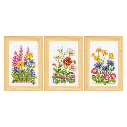 Miniature Field flowers - set of 3