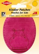 Velour Imitation Leather Patches - Hippo
