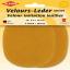 Sew-on Velour Imitation Leather Patches - Citrin