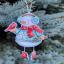 Snowman with a bird