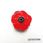 Red Poppy Bloom Needle Minder