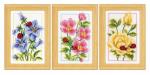Miniature Flowers and ladybugs - set of 3