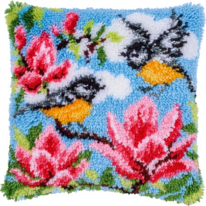 Cushion - Tits and magnolia