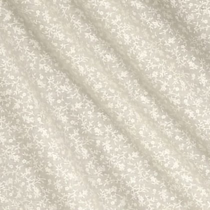 Floral White on Natural - 100x275cm.
