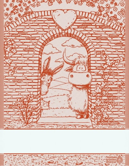 Kitchen towel - Happy Farm - Brick