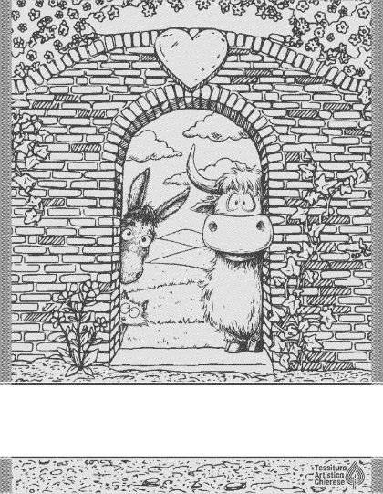 Kitchen towel - Happy Farm - Black