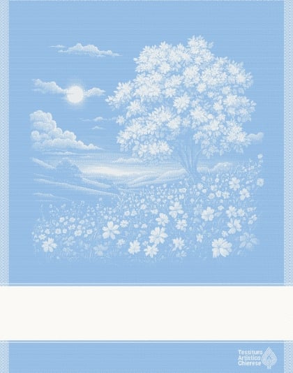 Kitchen towel - Paesaggio 2 - Blue