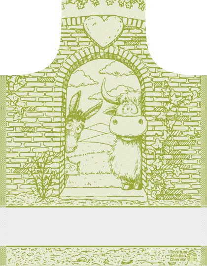 Apron - Happy Farm - Green
