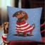 Cushion - Striped Dachshund