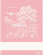 Kitchen towel - Paesaggio 2 - Pink