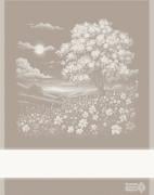 Kitchen towel - Paesaggio 2 - Linen mix Ecru