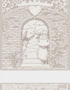 Kitchen towel - Happy Farm - Ecru