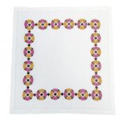 Napkin with flowers – red-orange