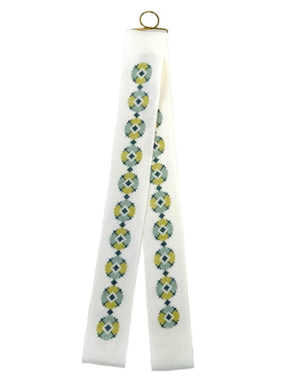 Band with flowers – blue-green