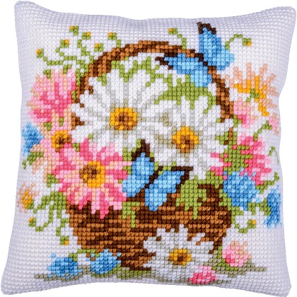 Cushion - Basket of flowers