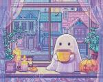 Pumpkin Latte Nights - Round rhinestones