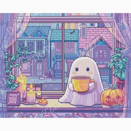 Pumpkin Latte Nights - Round rhinestones