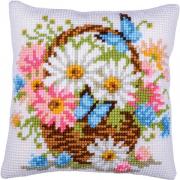 Cushion - Basket of flowers