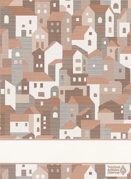 Kitchen towel - Tropea - Red-Ecru
