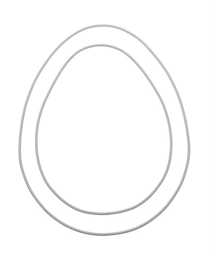 Metal ring egg - 15 x 20 cm