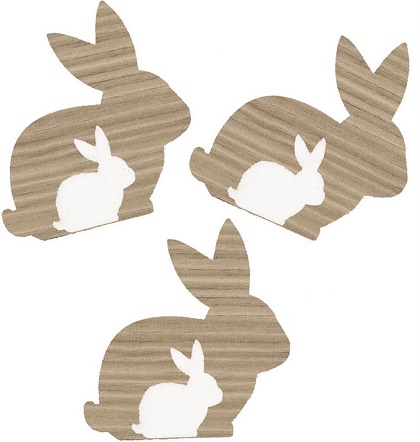 Rabbit in wood