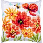 Cushion - Poppies and wildflowers