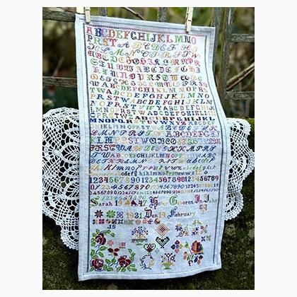 Sarah Hofer 1947 Antique Hutterite Sampler Reproduction