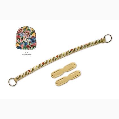 Handle for bag mixed flowers design