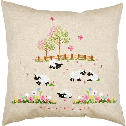 Cushion - Sheep in the meadow