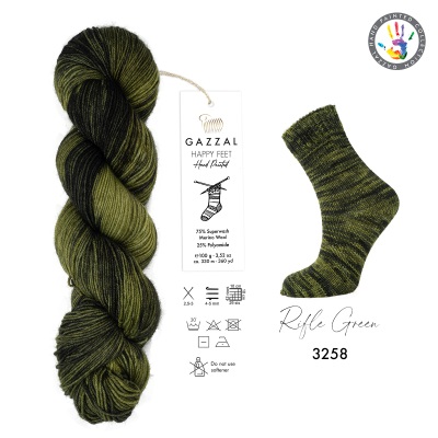 Happy Feet - Rifle Green - 3258
