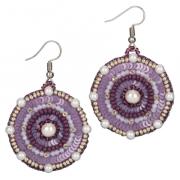 Circle Earrings - Violet Ornament