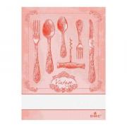 Kitchen towel: Vintage Cutlery - Pink